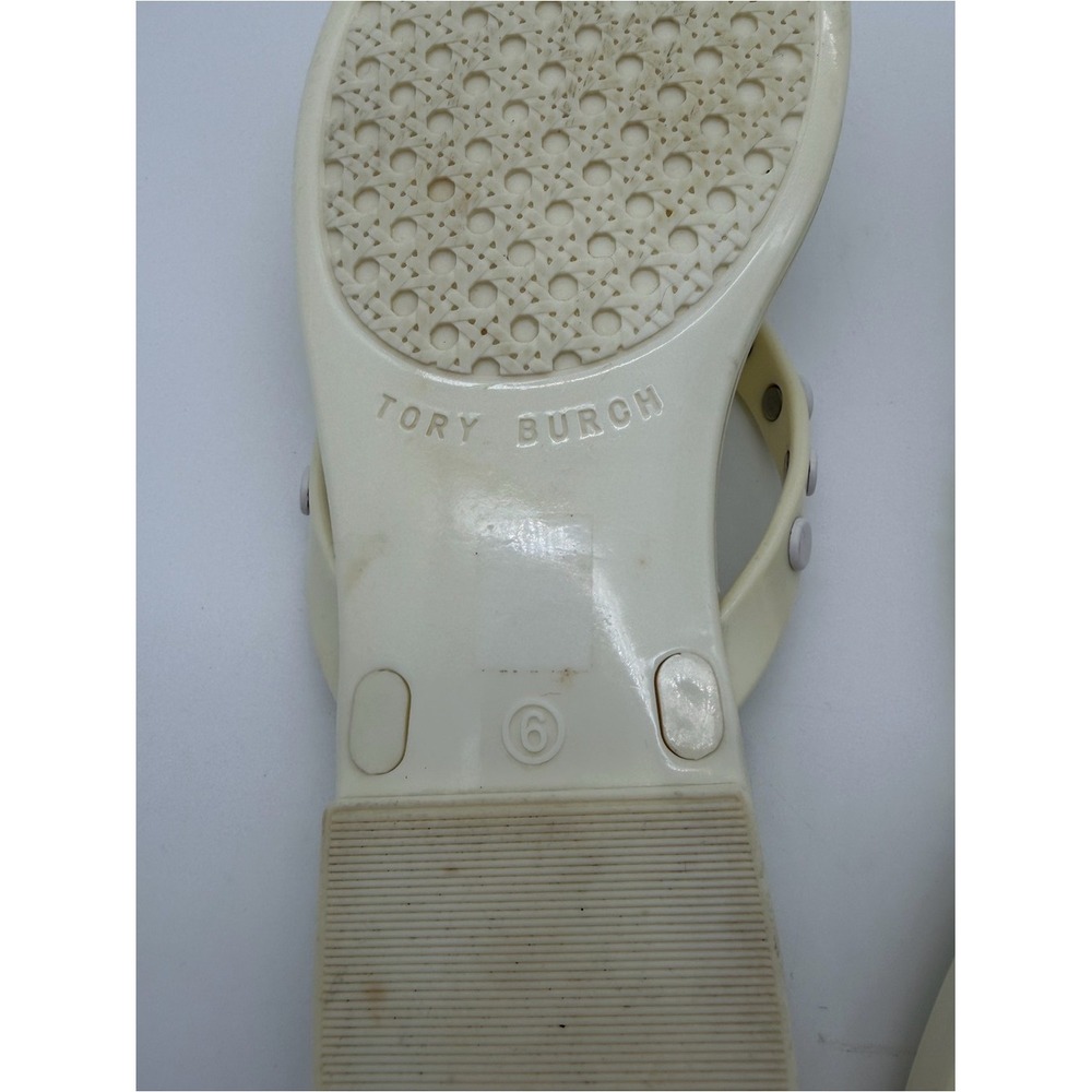 Tory Burch Cream Jelly Stud Flip Flop Sandals size 6 - Picture 9 of 9